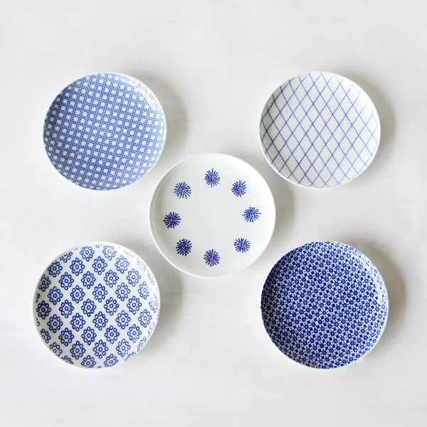 印判小皿 5枚セット